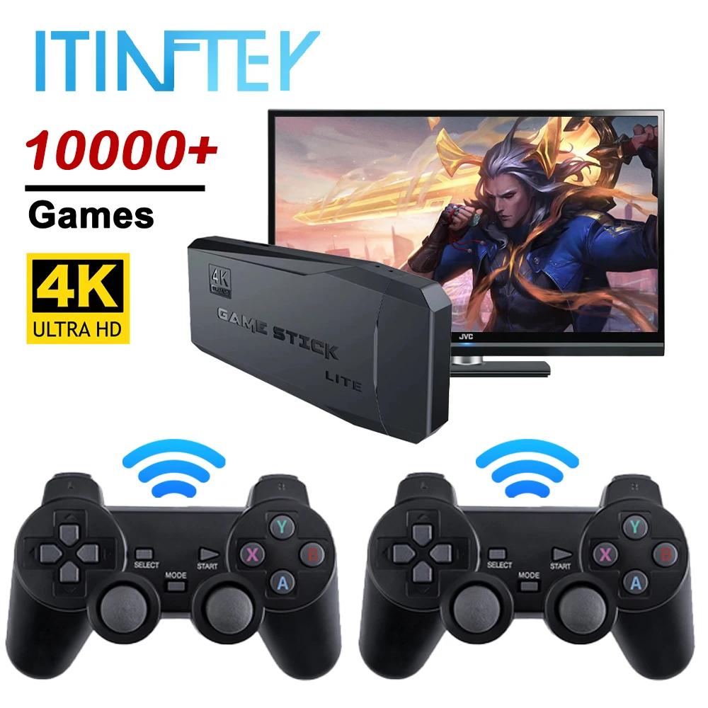 ITINFTEK Ŭ   ܼ, 10000 , 4K HDMI  TV, 2.4G  Ʈѷ, PS1/GBA Ʈ  ƽ, M8 64GB